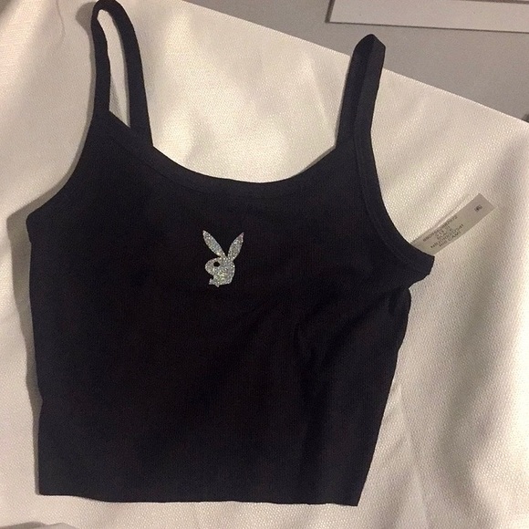 Holo playboy cropped cami - Picture 2 of 5